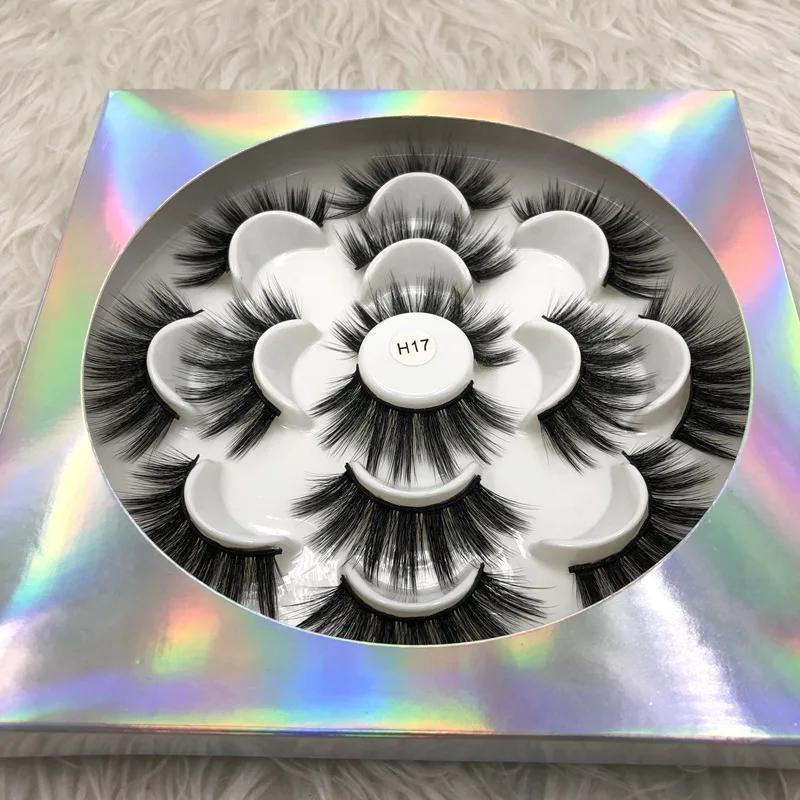 

Buzzme H17 3D faux mink lashes holographic box high quality fake eyelashes eyelashes synthetic makeup eyelash
