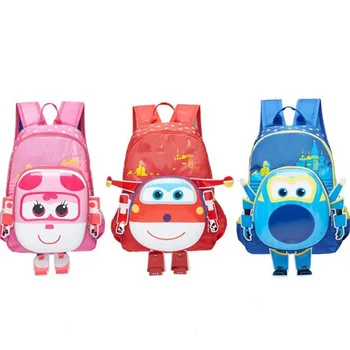 

33cm Anime Super Wings Schoolbag Model Mini Planes Toy Airplane Robot Action Figures Superwings Toys For Kids