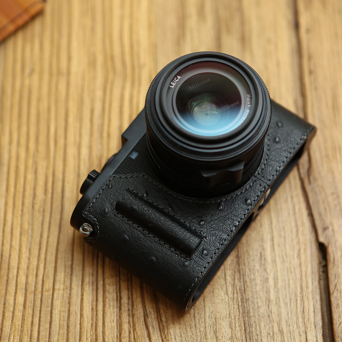 AYdgcam Handmade Genuine Leather Camera case Video Half Bag Thumb rest