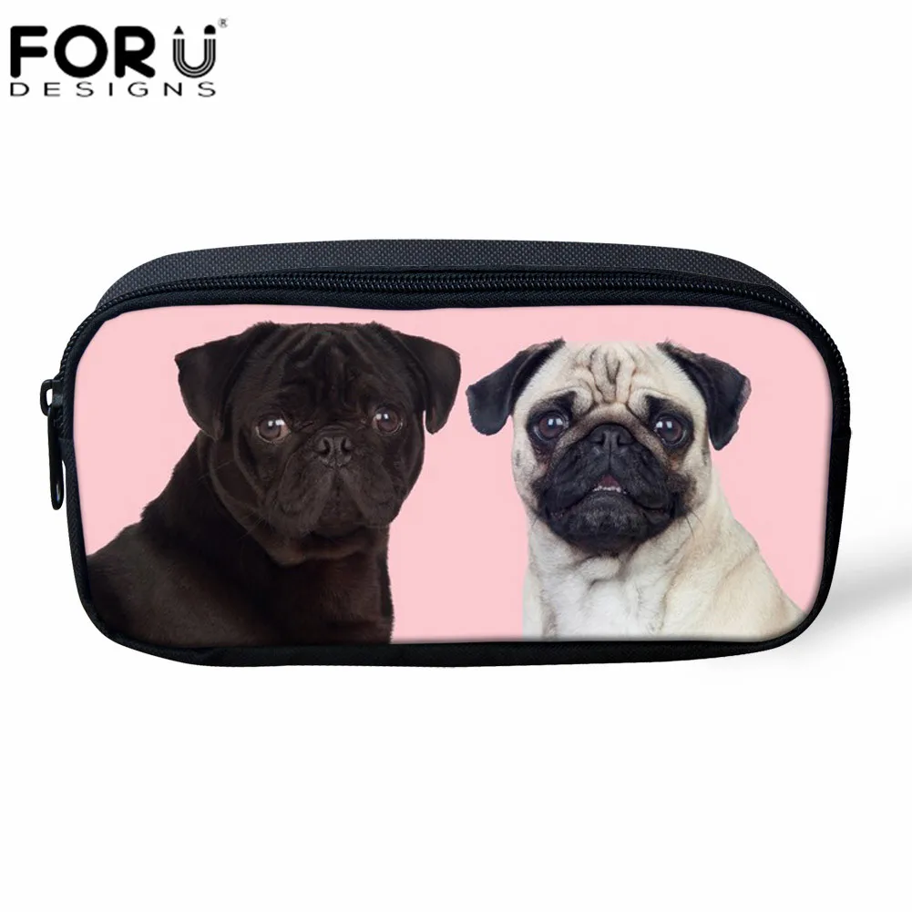 FORUDESIGNS/милая сумка для макияжа Мопс женщин косметичка детские школьные пеналы