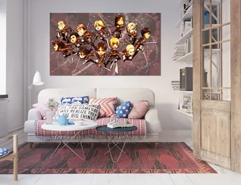 

[Self-Adhesive] 3D Attack On Titan 564 Japan Anime Wall Stickers Mural Decal Wall Murals AJ WALLPAPER Belly