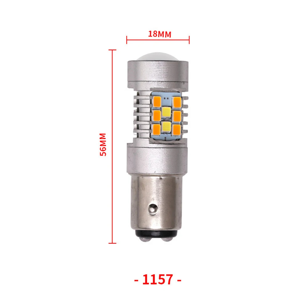 2 шт. белый+ янтарный высокой мощности 28-SMD 1157 Switchback светодиодный лампы для указателей поворота