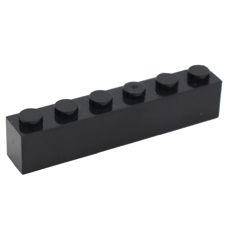 Мпц Творческий просветить кирпичные 1x6(3 h) 3009 DIY просветить классический основы, строительные блоки маленького размера Идущие вместе с собирает частицы - Цвет: black