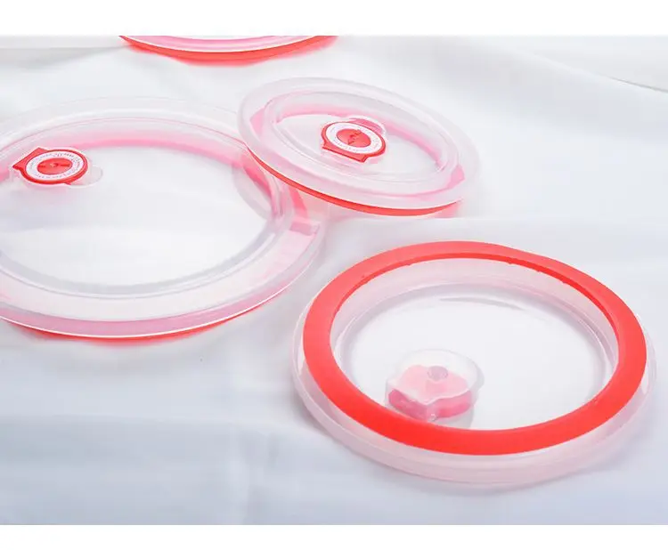 Sealed Freshness Bowl Lid Leak-Proof Stainless Steel Ceramic Bowl Cover Microwave Oven Only Heating Cover Pp with Note Silica Ge