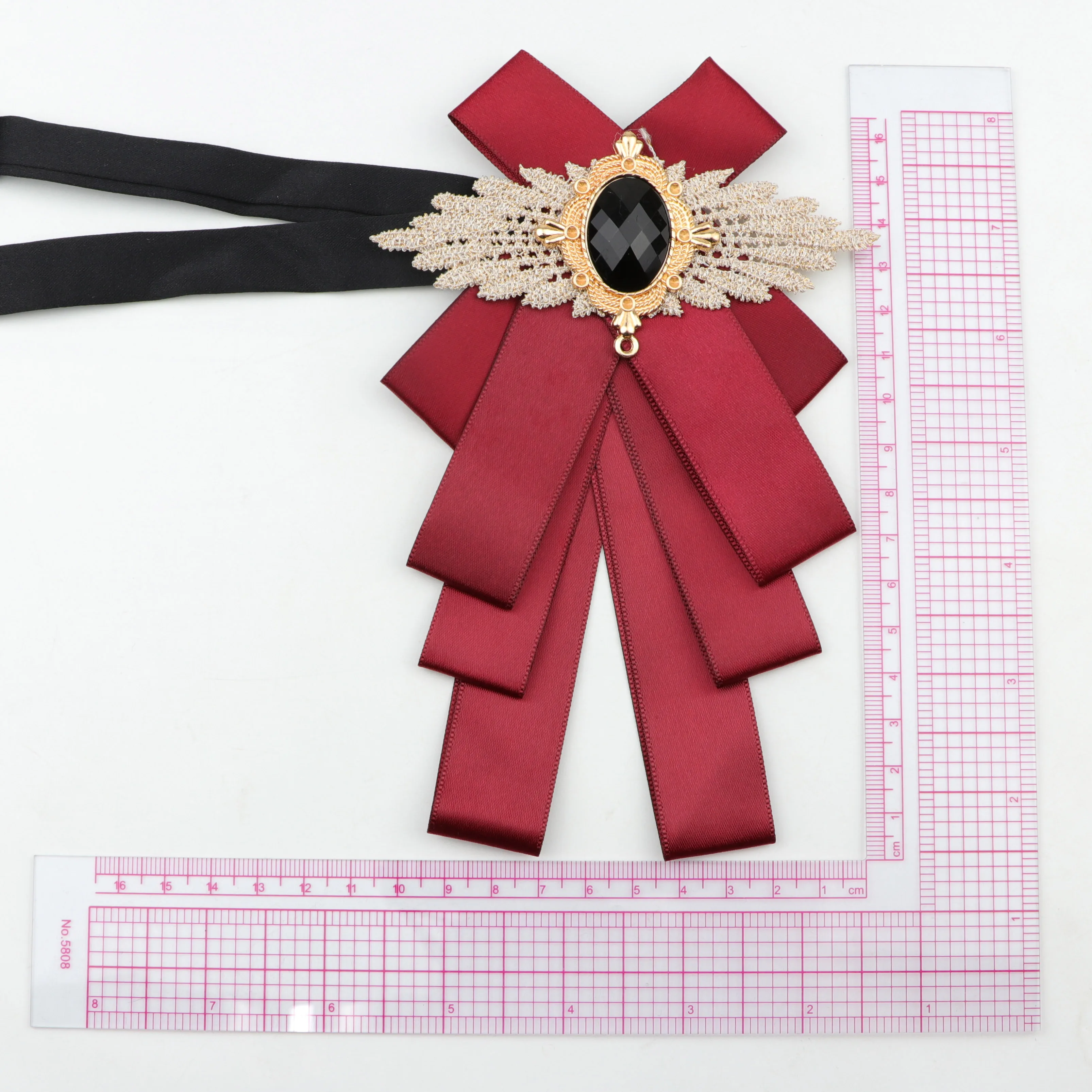 Woman Big Bowtie Fashion Pretty Ribbon Solid Color Butterfly Bowknot Bow Tie Polyester Cravat Pin Lapel neck tie