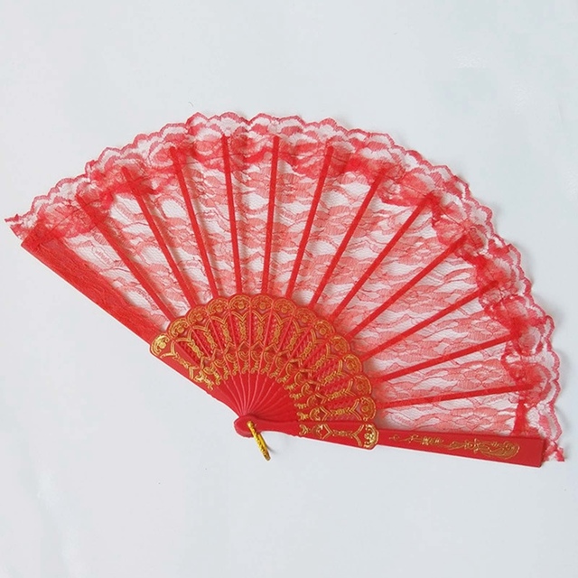 Fans Hollow Lace Chinese Style Wedding Hand Fans Retro Folding Held Flowers Fans Decorative Dance Accessories New