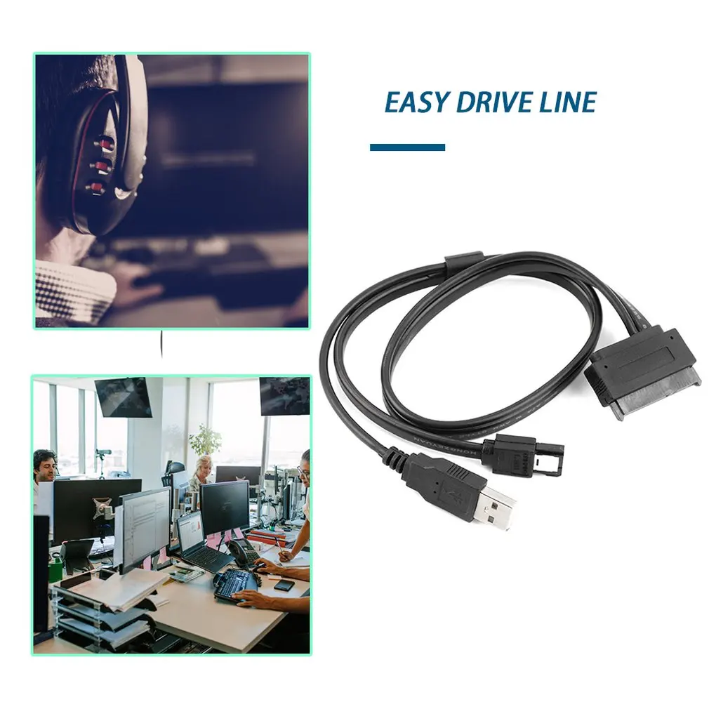 2,5 дюймовый жесткий диск SATA 22Pin для ESATA данных+ кабель с питанием от USB Черный высокоскоростной передачи черный горячий
