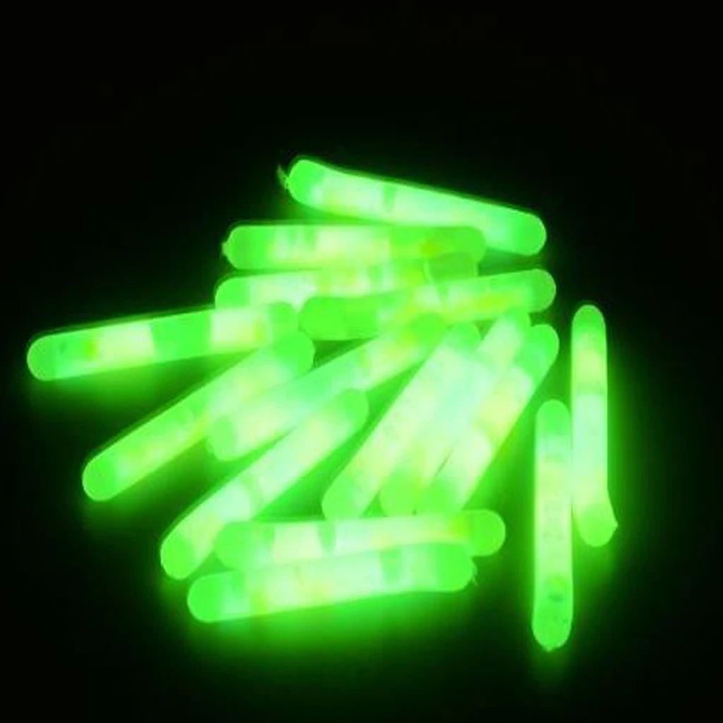 15pcs Portable Luminous Clip on Rod Tip Night Fishing Glow Light Stick Bite Indicator Night Light Alert with Box