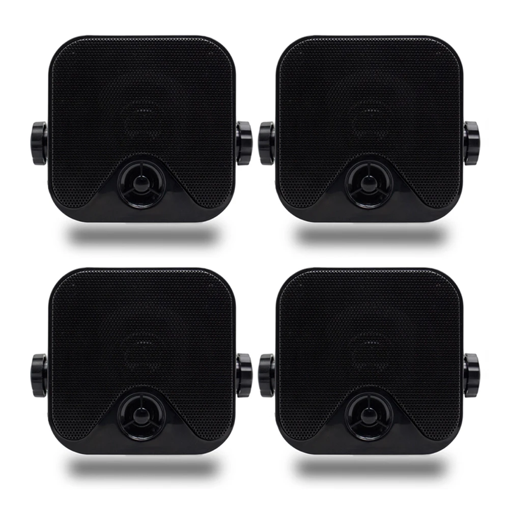 4Inch 2Pair Waterproof Marine Speaker Heavy Duty Surface Mount Outdoor Boat Speaker For ATV UTV Golf Cart Truck Yacht Motorcycle