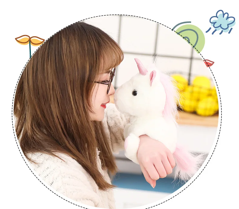 1 шт. 30 см kawaii креативные животные браслет плюшевые игрушки прекрасный единорог Шиба ину Собака Панда игрушка для детей подарок на день рождения кукла