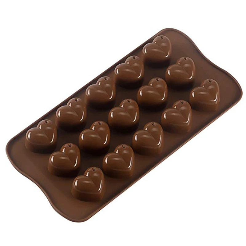 1 шт. DIY 3D пирожное в форме сердца плесень антипригарное силиконовые формы шоколада любовь в форме сердца для желе, льда помадка сахарный инструмент
