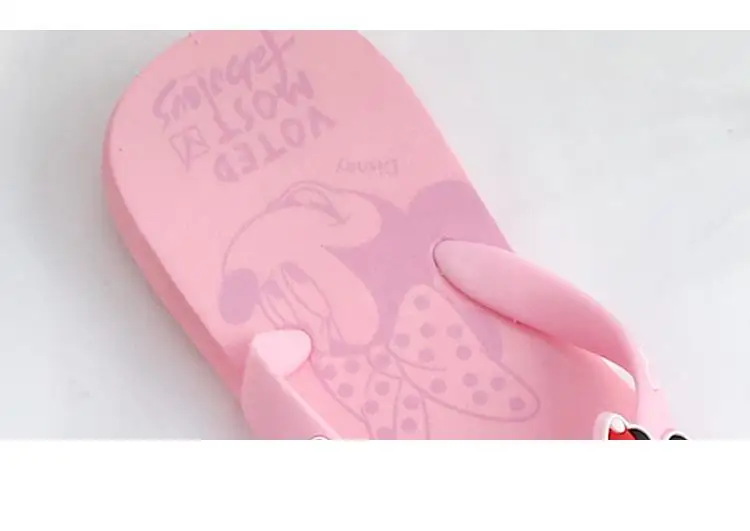 Meninas dos Desenhos Sapatos de Praia Original Disney Minne Animados Flip-flops Verão Novo Pvc Fundo Macio Antiderrapante Respirável Casual Casa 8 Computers & Electronics