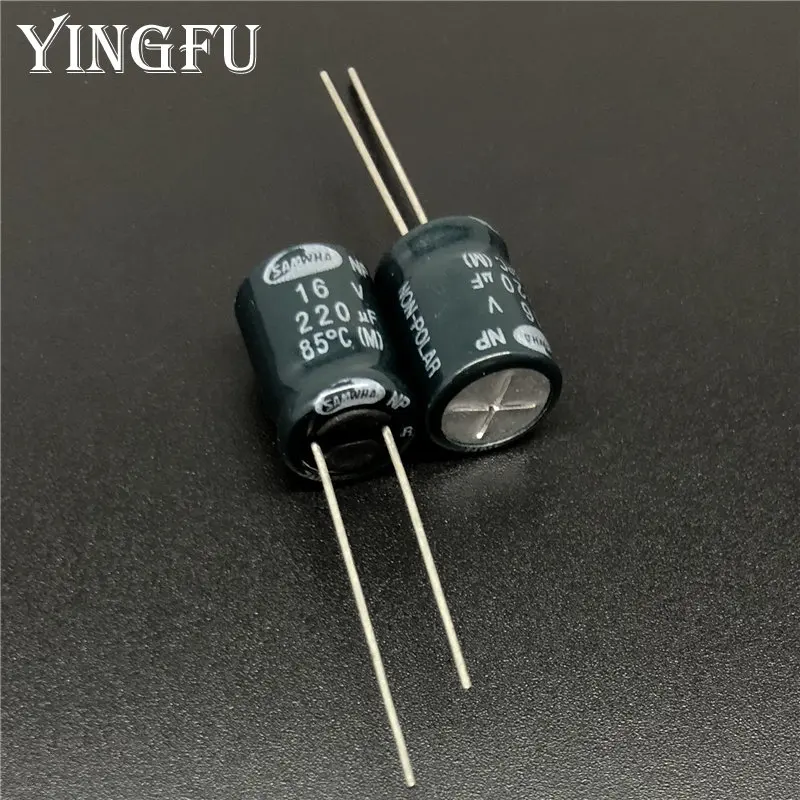 5 предметов в партии 20 штук 220 мкФ 16V SAMWHA NP 10x12 мм 16V220UF биполярный электролитический