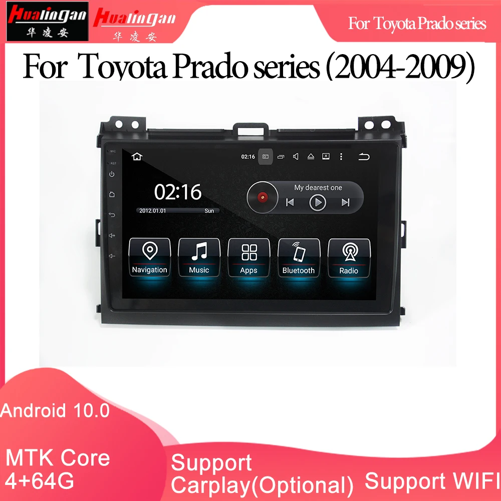 Hualingan для Toyota Prado серии 9 дюймов Android Автомобильная Мультимедийная система MTK Core 4G