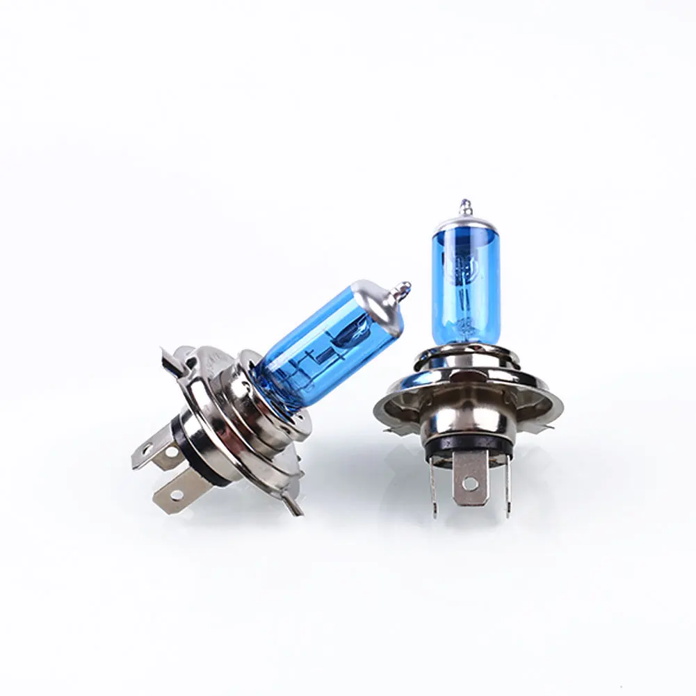 Halogen Headlight Bulb H4 Halogen Durable Xenon Bulbs Lamp 2PCS 6000K 100W Bright Car Headlight Lamps
