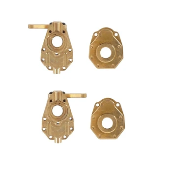 

1 Set Counterweight Brass Steering Knuckle & Knuckle Portal Cover for 1/10 RC Crawler Traxxas TRX4