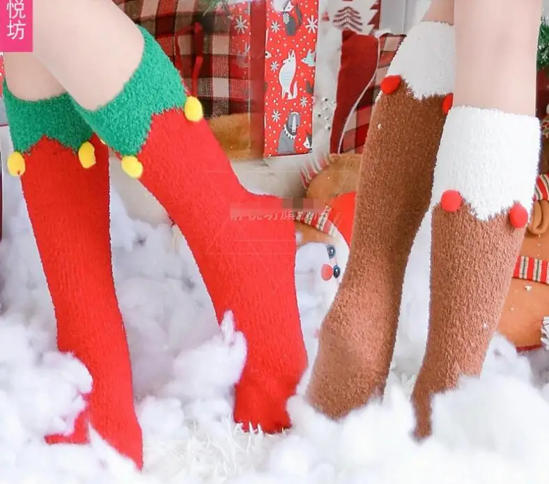 

Lolita Socks Japanese Style Christmas Party Socks Christmas Prop Accessories Christmas Clothing Socks