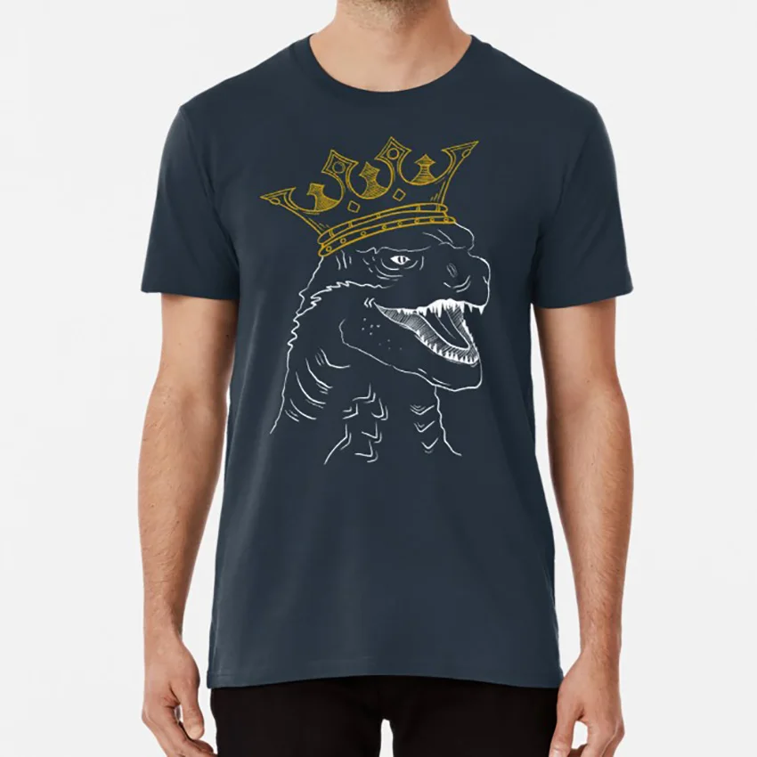 Король монстров футболка король монстров kaiju gojira Корона монстр - Цвет: Тёмно-синий