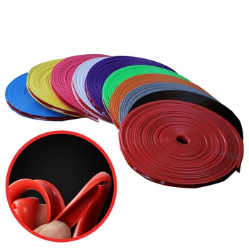 

Car Wheel Rims Protector 8M Strip Trim In Car Styling Moulding Decorative Strip Rim Tire Protection Decor Tire Guaid Line Rubber