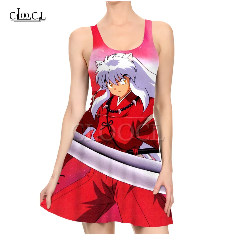 Cloocl Japanese Anime Inuyasha 3d Print Ladies Sleeveless Casual