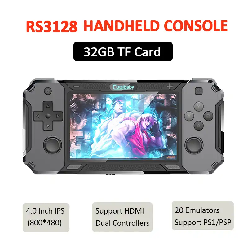 Rs3128レトロゲームコンソール対でrkエミュレータandroidオープンソースシステムhdmi出力4 0インチデュアルコントローラ 携帯用ゲーム機 Aliexpress