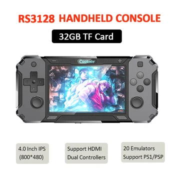 

RS3128 Retro Handheld Game Console VS RK2020 With 20 Emulators Android Open Source System HDMI Out 4.0 Inch Dual Controllers