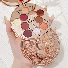 Nova deusa da sorte dez cores paleta de sombra brilho pearlescent iniciante paleta de sombra de olho paleta de maquiagem de beleza
