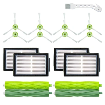 

Side Brush Filter Bristle Brush for IRobot Roomba I7 I7 Plus E5 E6 and E7 Robot Vacuum Cleaner Replenishment Kit Surface Rubber