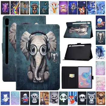 

Shockproof Printed Leather Tablet Case For Samsung Galaxy Tab S6 10.5 inch SM-T860 SM-T865 2019 Case Auto Sleep Wake Smart Cover