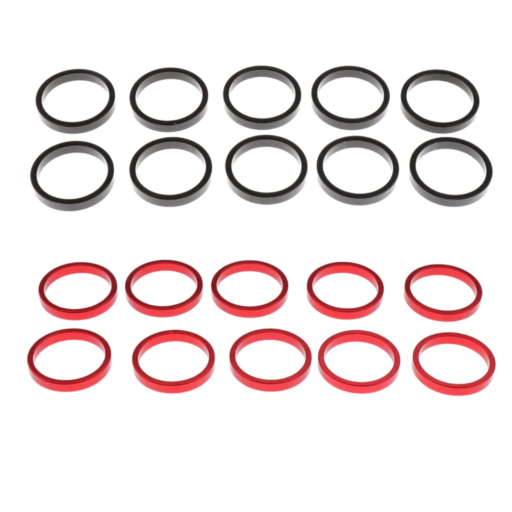 10Pcs Bike Headset Spacer Aluminium Alloy Bicycle Stem Headset Spacer fit 1/8-Inch Stem