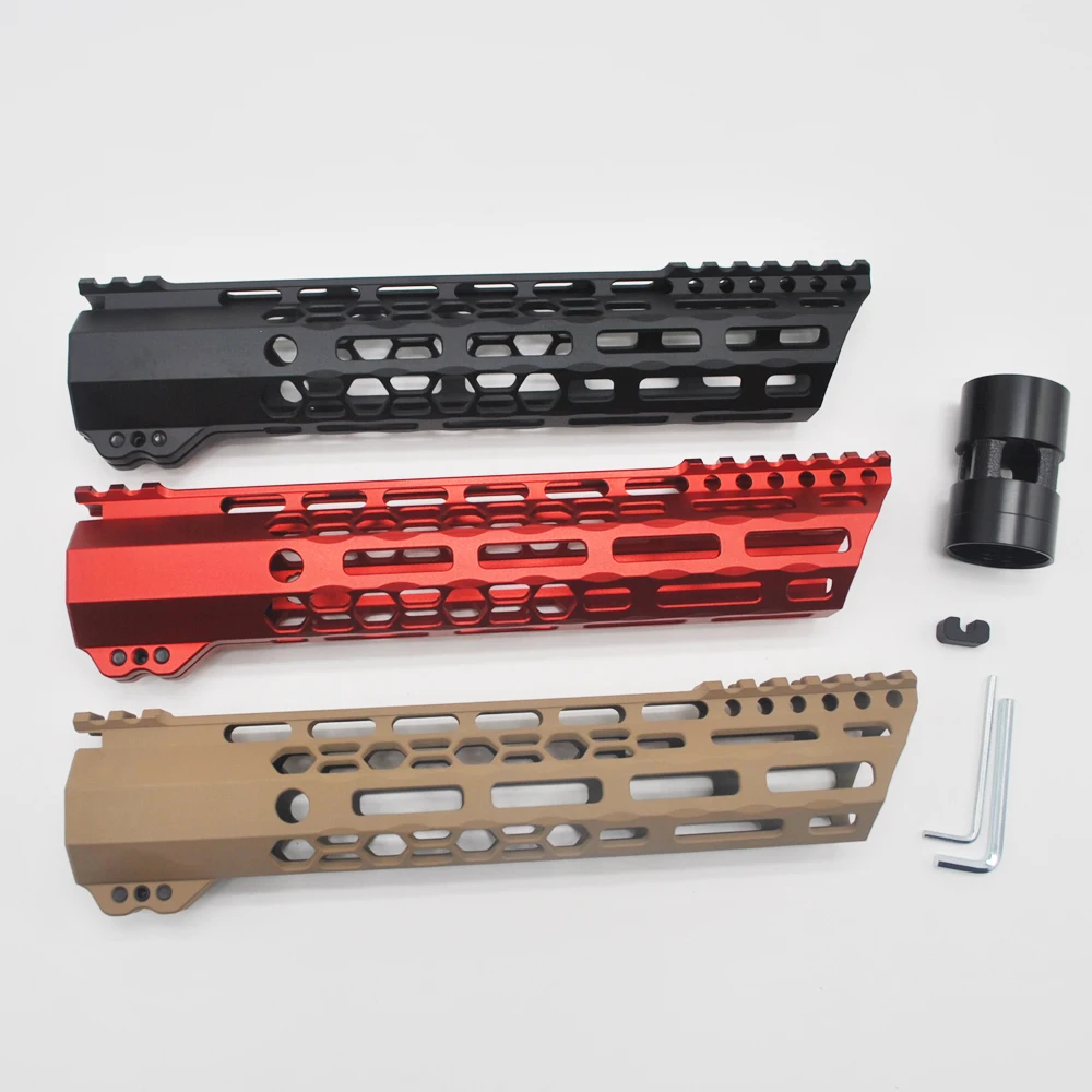 Aplus AR15 Free Float M-lok Handguard Пикатинни для охоты тактическая система крепления прицела 10 дюймов Длина черный/красный/коричневый