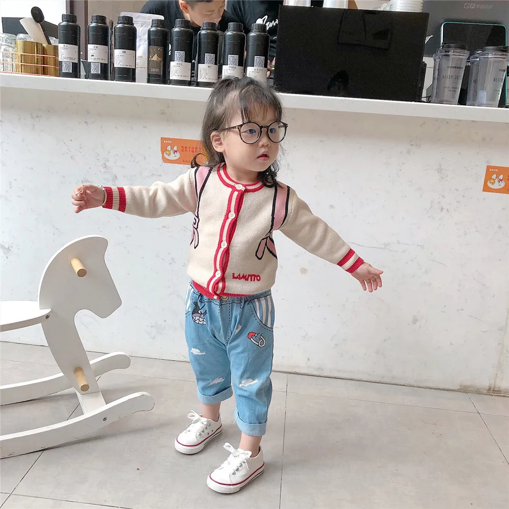 Tonytaobaby/новые стильные детские свитера на осень и зиму, Свитера для мальчиков, свитер для маленьких девочек