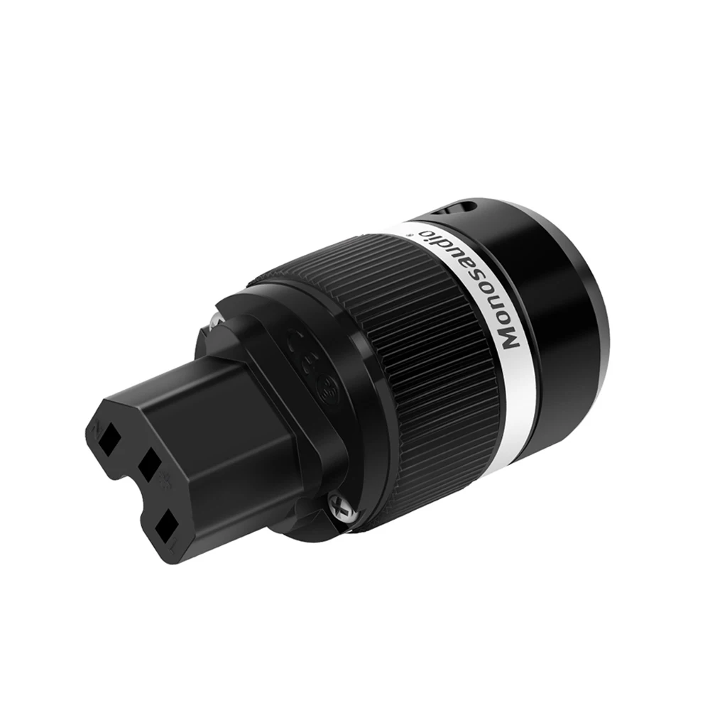 Monosaudio Reines Kupfer Rhodiniert Schuko EU Netzstecker Europäischer Stecker + IEC Buchse Stecker – Detail 3