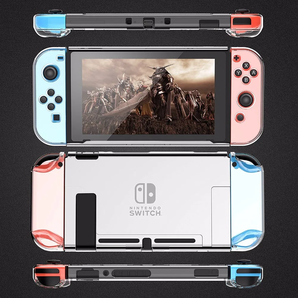 Detachable Crystal PC Transparent Case For Nintendo Nintend Switch NS NX Cases Hard Clear Back Cover Shell Coque Ultra Thin Bag