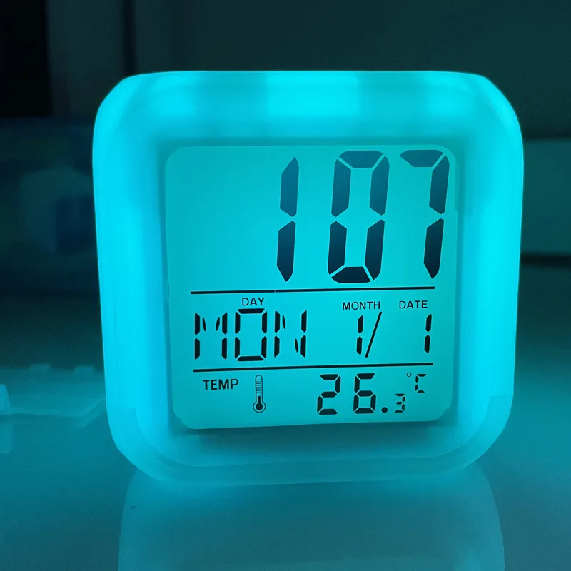 Eichmüller despertador digital radio despertador gris 12/24h con alarma sueño de luz 