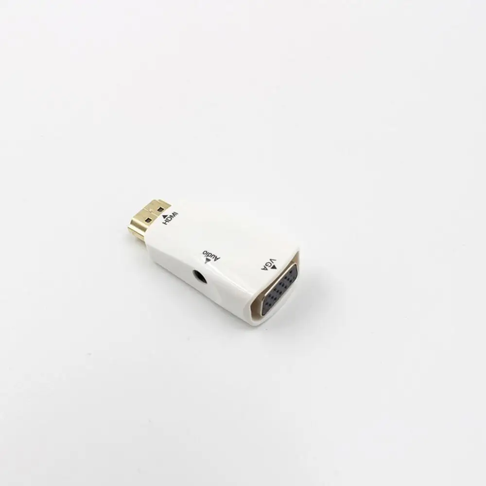 HDMI в VGA с аудио HDMI в VGA Кабель-адаптер с аудио HD Конвертация HDMI адаптер Поддержка HDCP 1,0/1,1/1,2 - Цвет: Золотой
