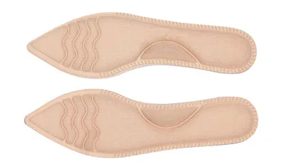Стельки на высоком каблуке тонкие женские дышащие впитывающие пот мягкие амортизационные износостойкие губчатые стельки с острым носком - Цвет: Beige