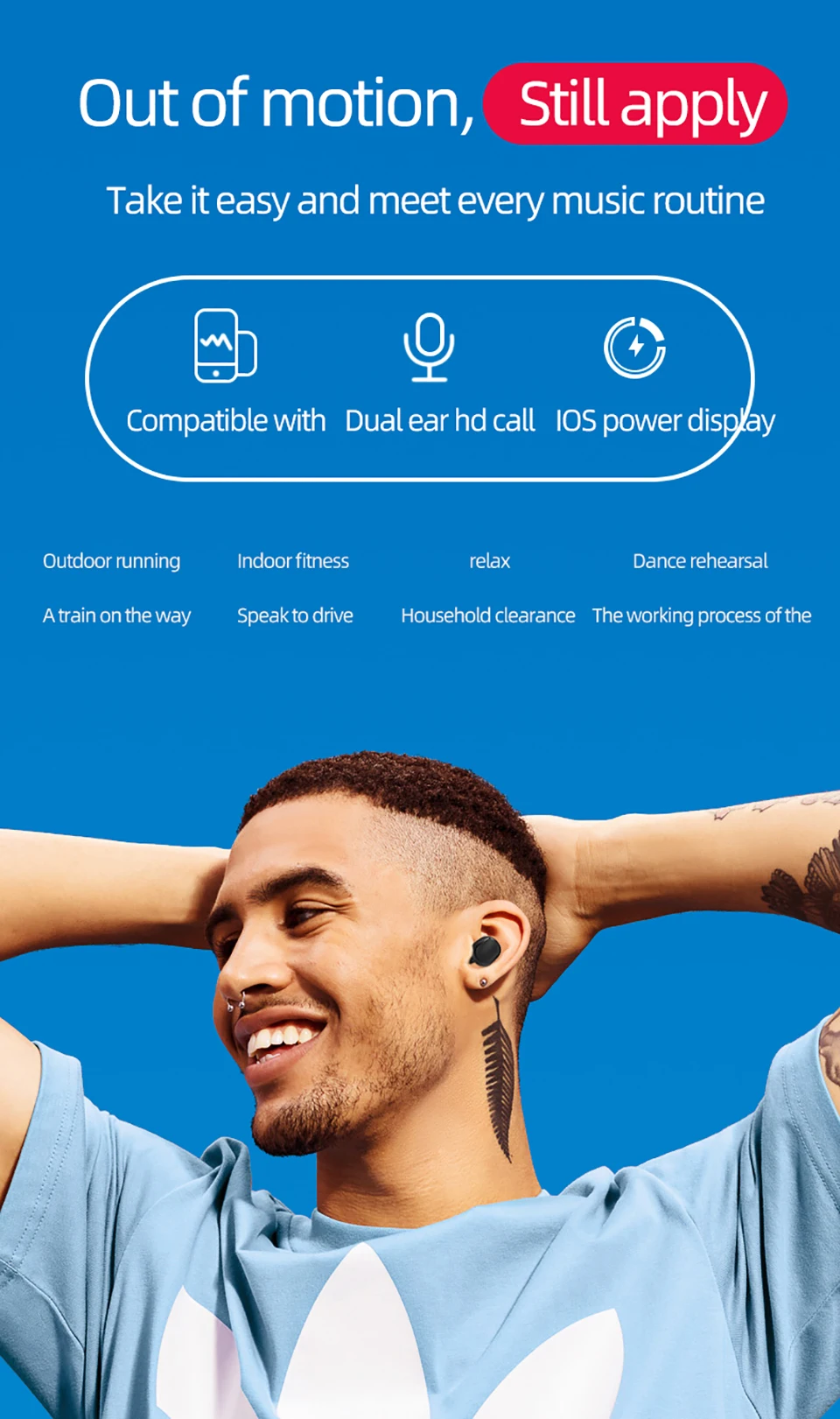 VTIN A6S TWS Bluetooth 5.0 Earphone For Redmi Airdots Wireless Earphones With Noise Cancelling Mic For Huawei Xiaomi iOS Phone (11)