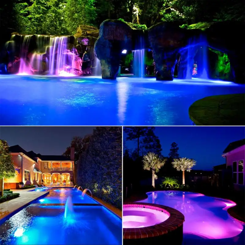 12/38W LED Underwater Swimming Pool Lights RGB Color Changing 12V IP68 Waterproof Lamp With Remote Controller High Quality submersible pond lights