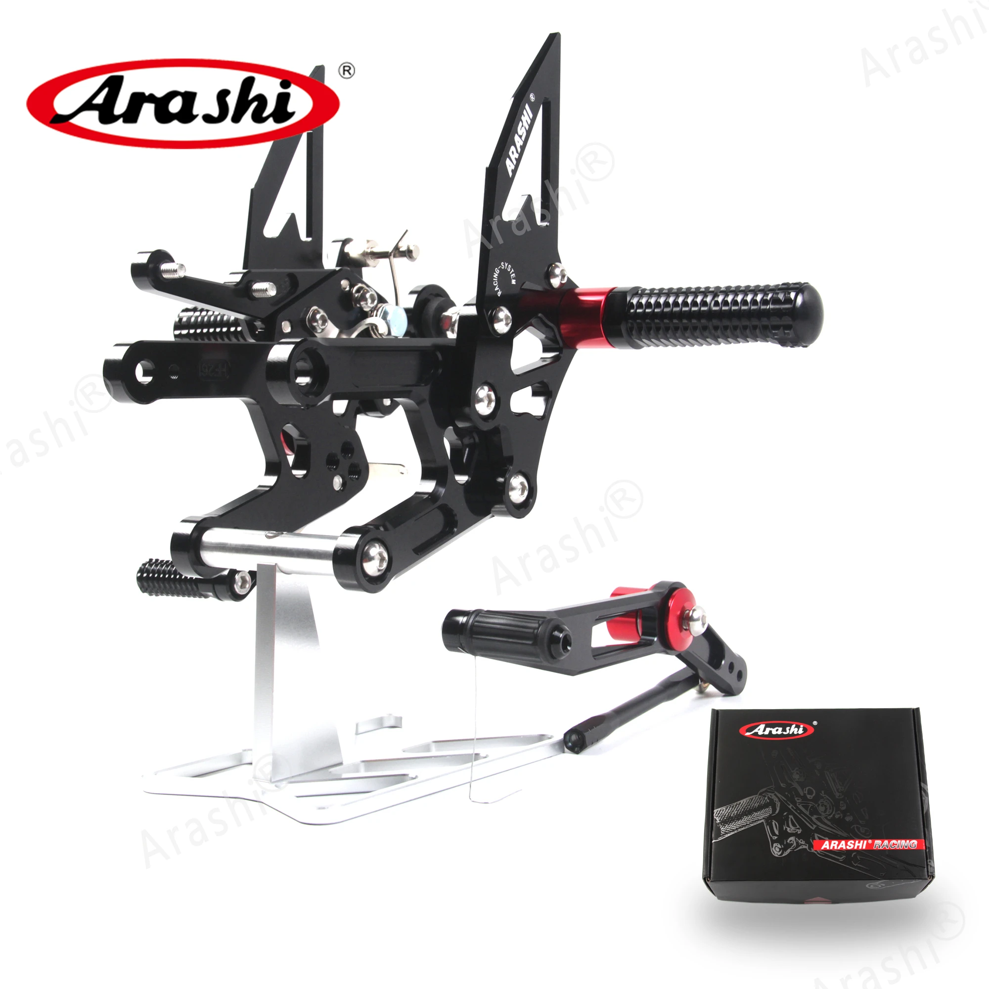 

Arashi For YAMAHA YZF-R6 2017-2019 CNC Adjustable Footrest Motorcycle Foot Pegs Rider Rearset YZF R6 R 6 600cc Accessories