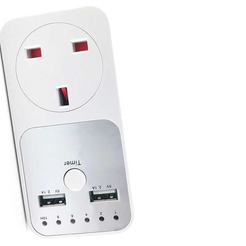 ЕС/Великобритания USB таймер обратного отсчета умный переключатель времени таймер управление розетка умный дом настенный стол USB зарядное устройство адаптер штекер