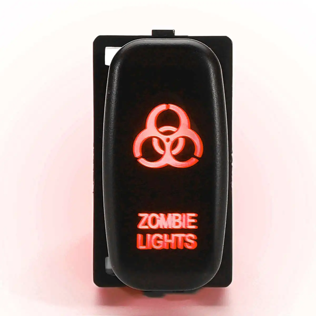 zombie 1 шт. 12 В красный/синий светодиодный световой бар точечный противотуманный задний световая кнопка включения переключатель Автомобильный светодиодный переключатель для Mitsubishi Pajero Trition envior - Цвет: zombie