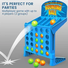 Balle rebondissante pour cadeau de noël, 4 balles rebondissantes, entraînement de 4 balles à maillons, jeu multi joueurs pour parents