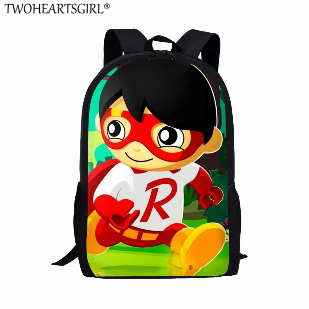LH1259C Twoheartsgirl школьные ранцы для мальчиков девочек мультфильм печати Райана мира шаблон 16 дюймов рюкзак дети школьная книга сумка mochila escolar - Цвет: LH1259C