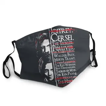 

Game Of Thrones Reusable Face Mask Printed Arya Stark The Hound Dust Protection Mask Respirator Mouth Muffle