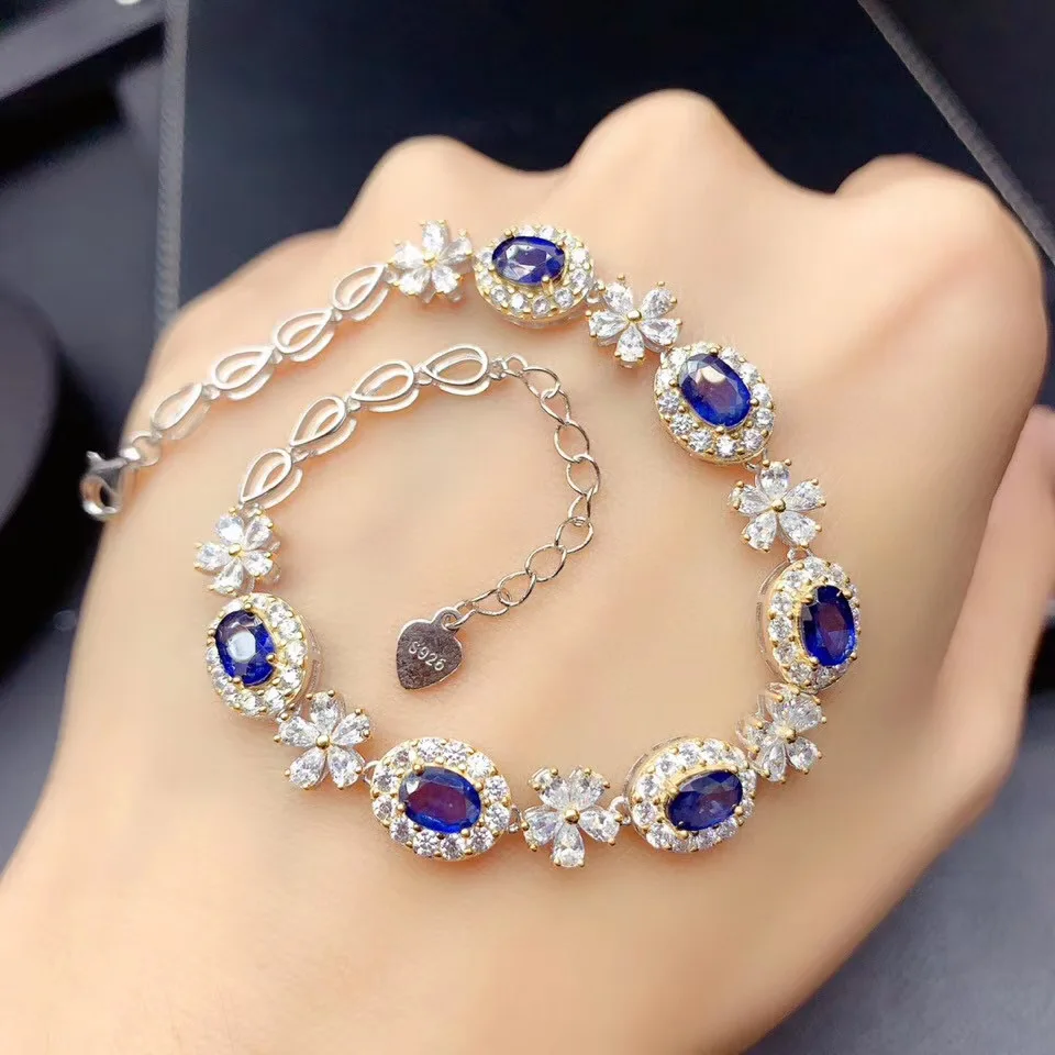 Blue sapphire bracelet. Shop for blue sapphire gemstone to… | by Sehdev  Jewellers | Medium