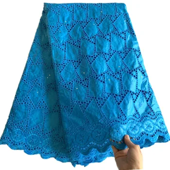

2020 Latest African bazin riche fabric light blue with stones Latest fashion embroidery bazin lace fabric with net lace 5 yards