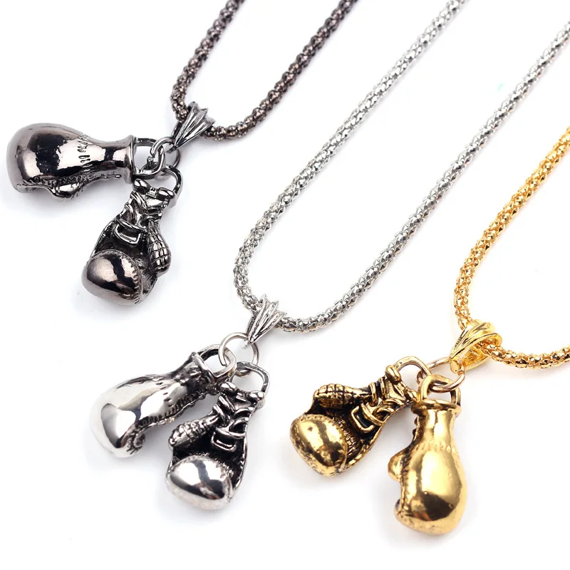 

High Quality Vintage Classic Necklace Boxing Glove Combination Pendant Necklace Jewelry Accessories will never fade