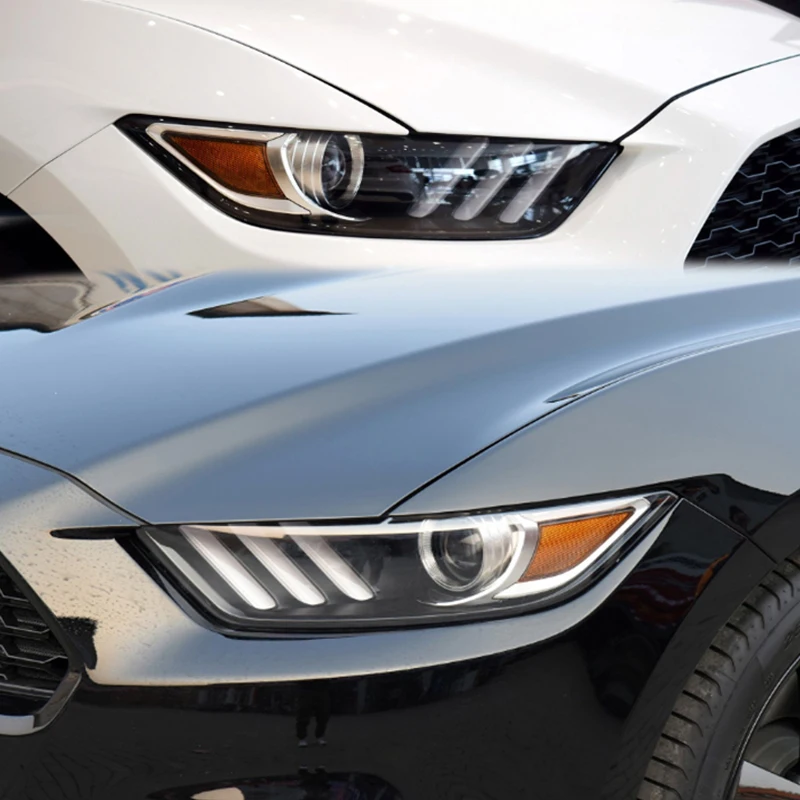 Для объектива Mustang абажур прозрачный корпус фары абажур фары защитная оболочка для Ford Mustang-17