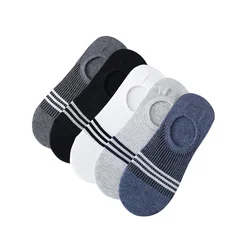 Low Cut Boy Student Cotton Breathable Two Striped Boat Socks Men Business Fun Mens Socks